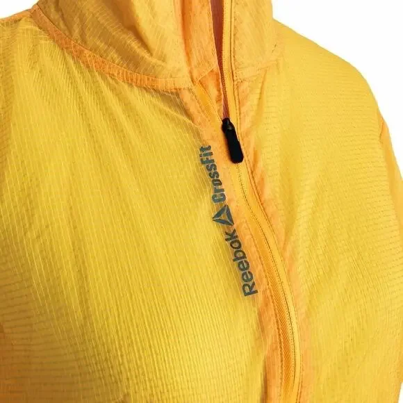 REEBOK x CROSSFIT The Clock Is Watching Lightweight Windbreaker Jacket Yellow M - Picture 3 of 11